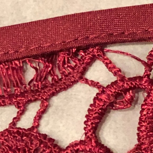 NWT Kay Unger NY Cranberry Floral Lace Dress - Picture 3 of 7